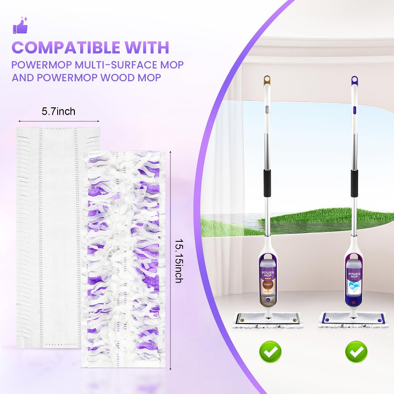 Fenkabs 25 Pack Disposable Mop Pads for Swiffer PowerMop Multi-Surface Floor Mop, Mopping Pad Refills for Floor Cleaning - Image 2